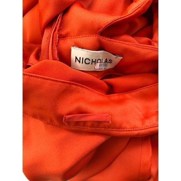 Nicholas Cut Out Tie Front Dress Orange US 0 - Picture 11 of 15